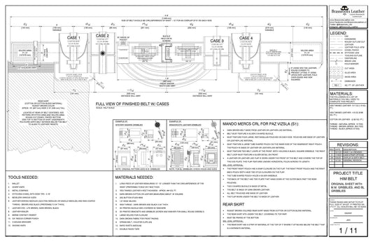 Paz Vizsla Leather Belt Pattern (Digital Files)