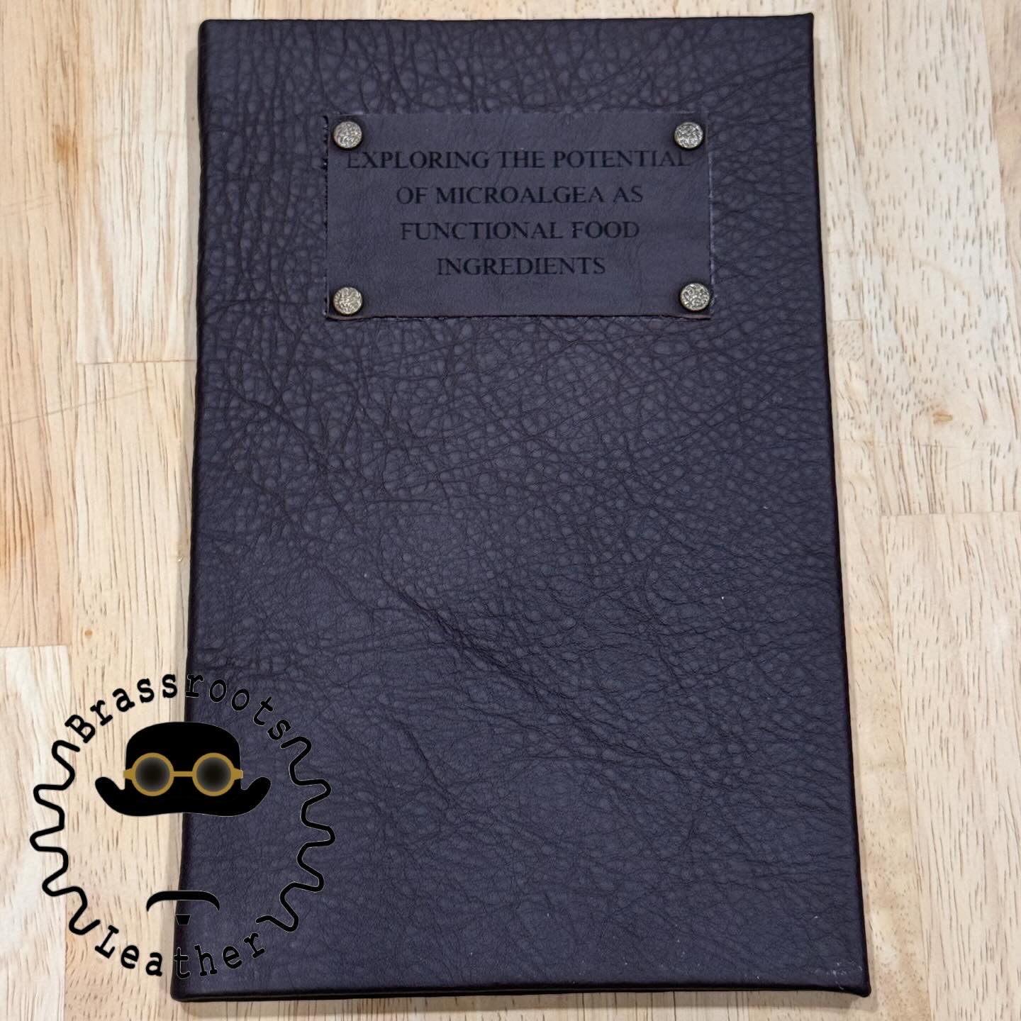 Custom leather bound book